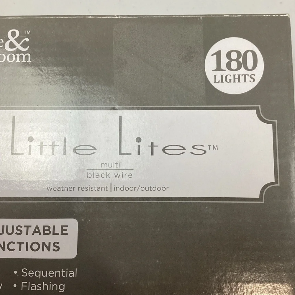 Home & Room Little Lites 180 LED lights/ 62.5 ft -Indoor/Outdoor Christmas